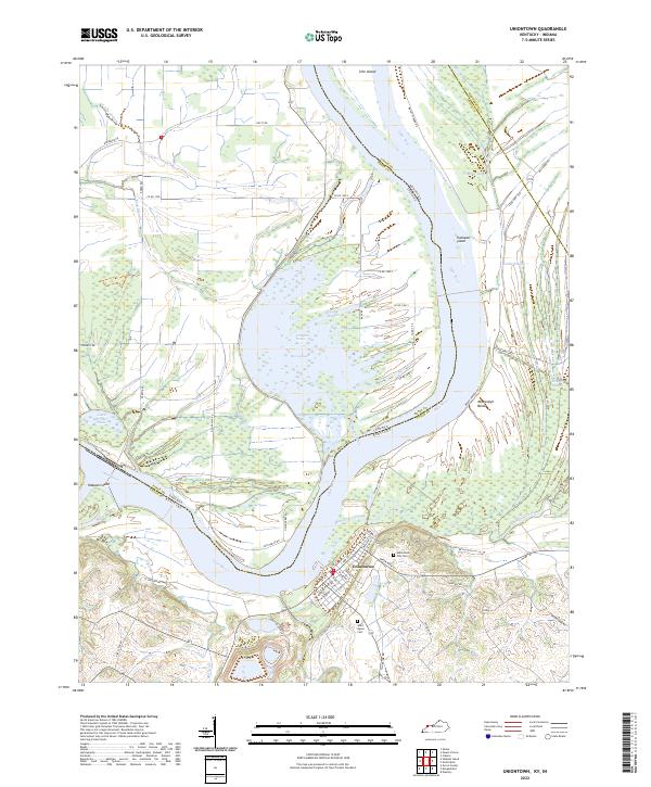 USGS Topographic Map – Uniontown