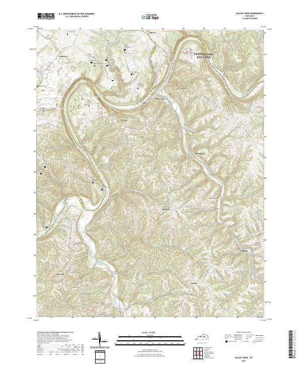 USGS Topographic Map – Valley View