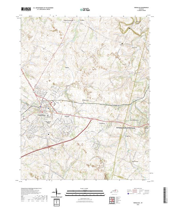 USGS Topographic Map – Versailles