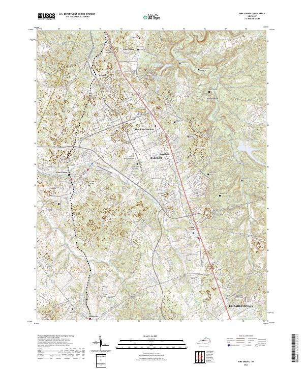 USGS Topographic Map – Vine Grove