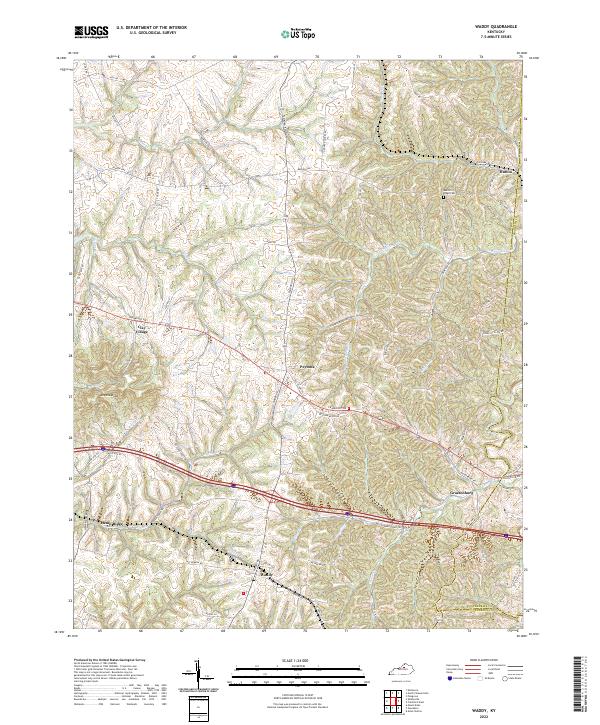 USGS Topographic Map – Waddy