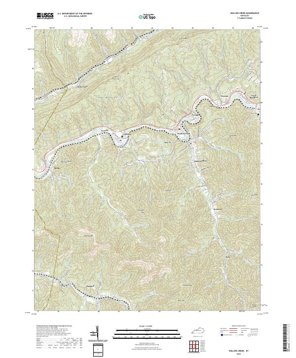 USGS Topographic Map – Wallins Creek