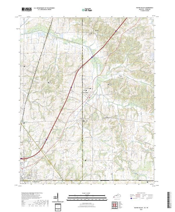 USGS Topographic Map – Water Valley