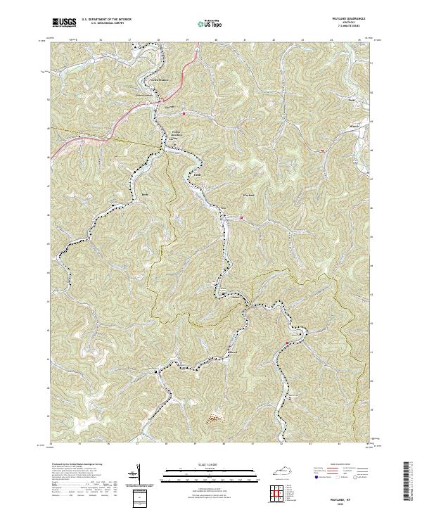 USGS Topographic Map – Wayland