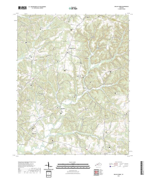 USGS Topographic Map – Welchs Creek