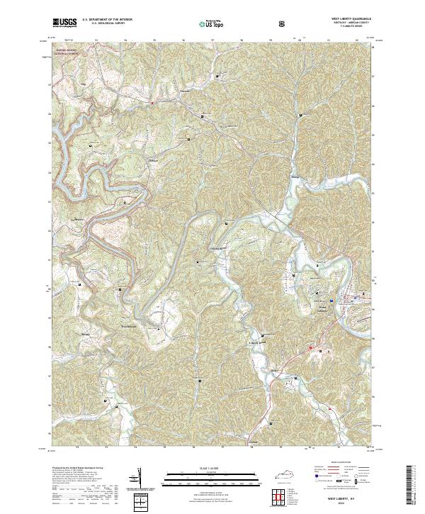 USGS Topographic Map – West Liberty