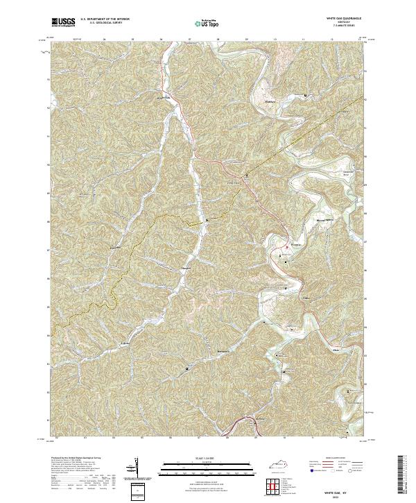 USGS Topographic Map – White Oak