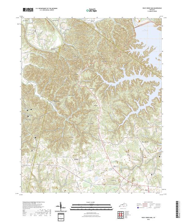 USGS Topographic Map – Wolf Creek Dam