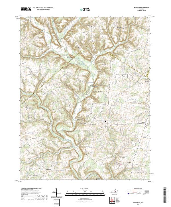 USGS Topographic Map – Woodstock