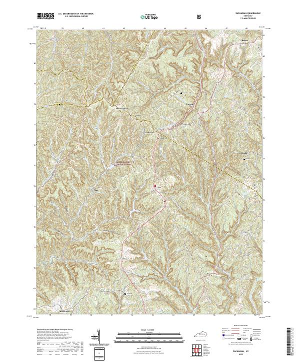 USGS Topographic Map – Zachariah