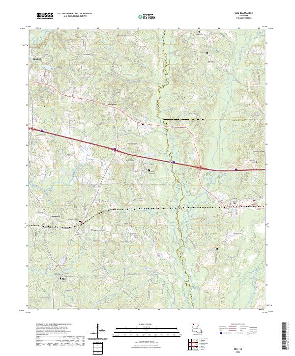 USGS Topographic Map – Ada