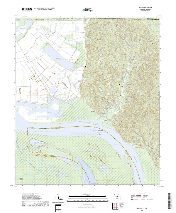 USGS Topographic Map – Angola