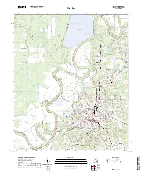 USGS Topographic Map – Bastrop