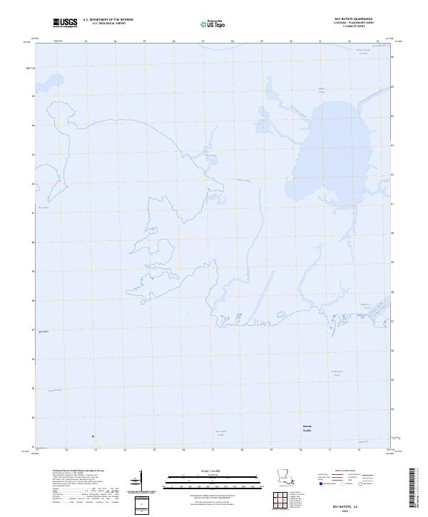 USGS Topographic Map – Bay Batiste