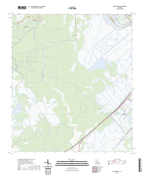 USGS Topographic Map – Bayou Boeuf