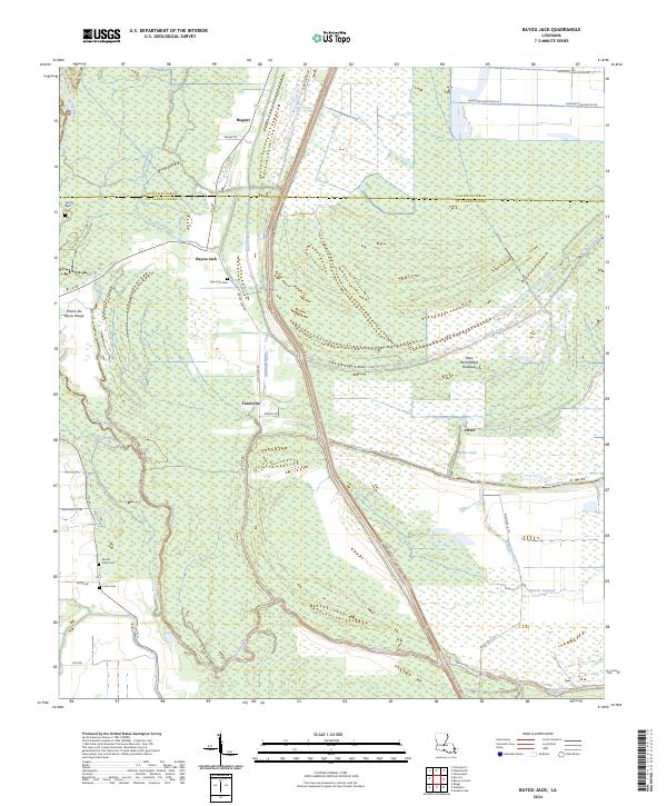 USGS Topographic Map – Bayou Jack