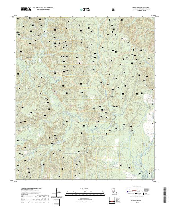 USGS Topographic Map – Bayou Livrogne