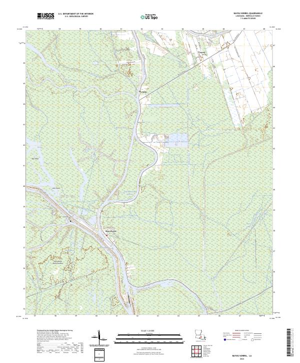 USGS Topographic Map – Bayou Sorrel