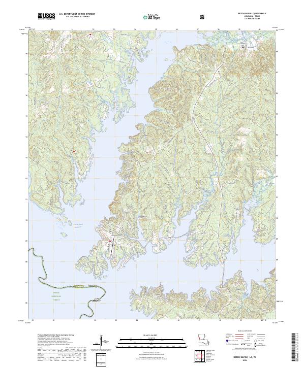 USGS Topographic Map – Beech Bayou