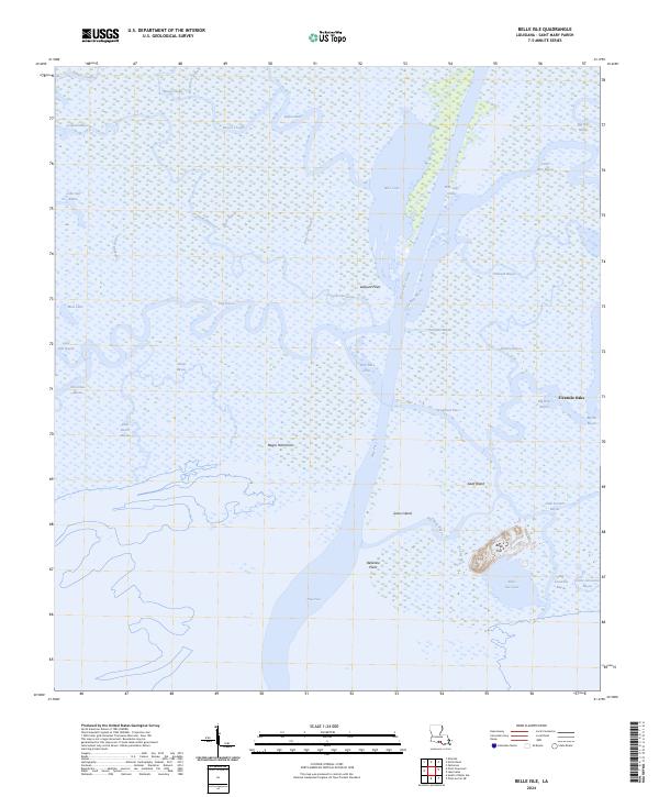 USGS Topographic Map – Belle Isle