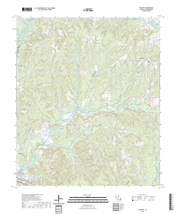 USGS Topographic Map – Belmont