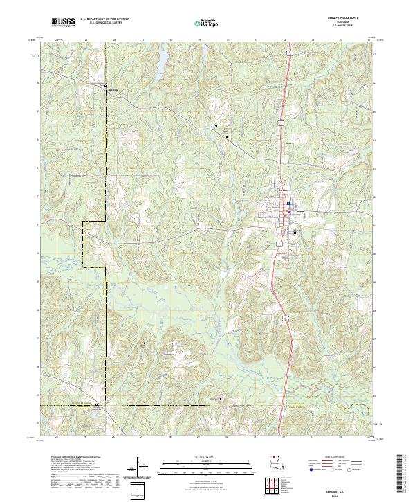 USGS Topographic Map – Bernice