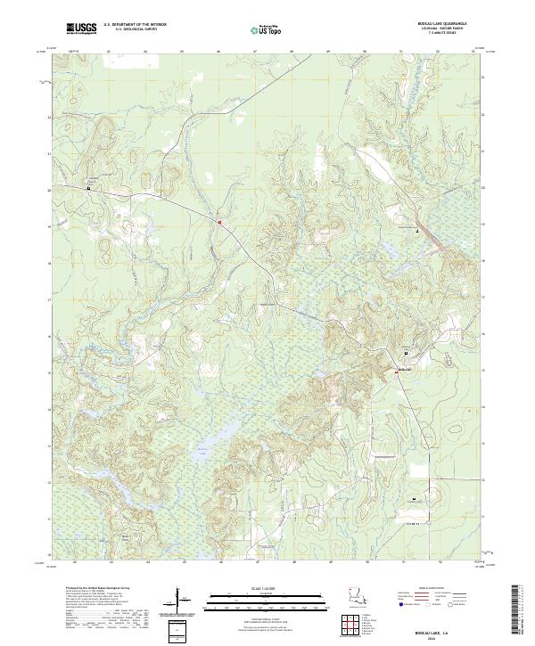 USGS Topographic Map – Bodcau Lake
