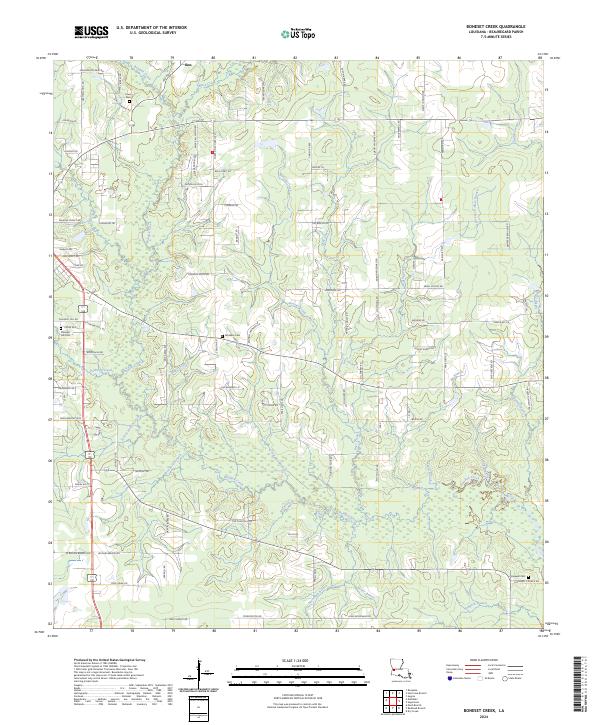 USGS Topographic Map – Boneset Creek