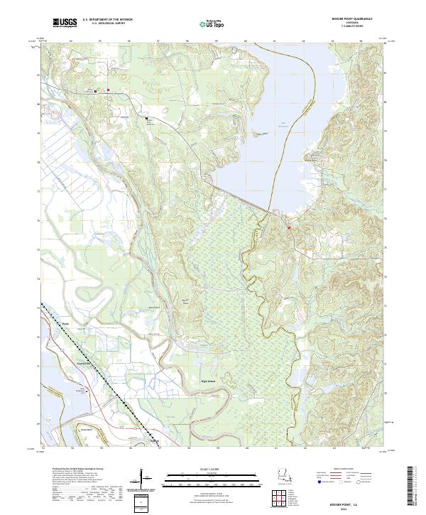 USGS Topographic Map – Bossier Point