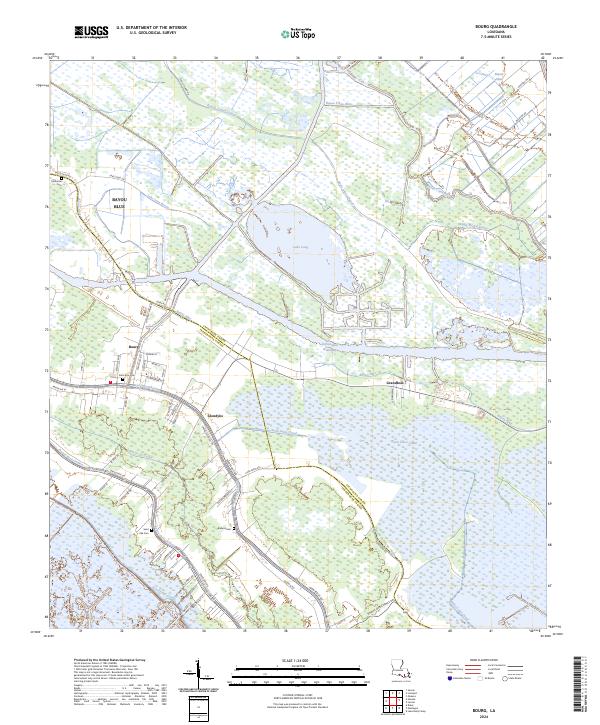 USGS Topographic Map – Bourg