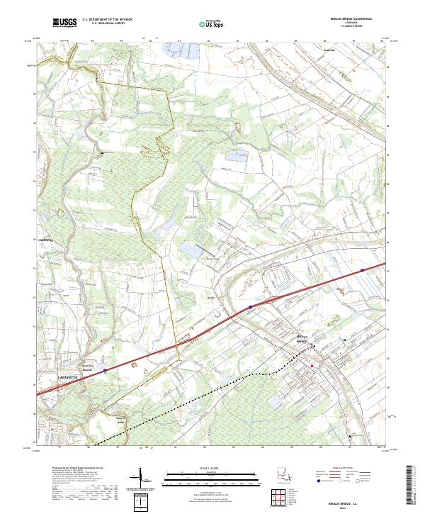 USGS Topographic Map – Breaux Bridge