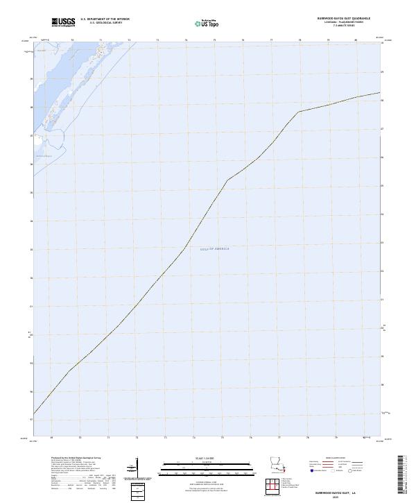 USGS Topographic Map – Burrwood Bayou East