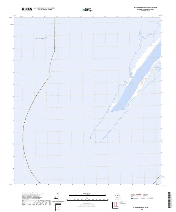 USGS Topographic Map – Burrwood Bayou West