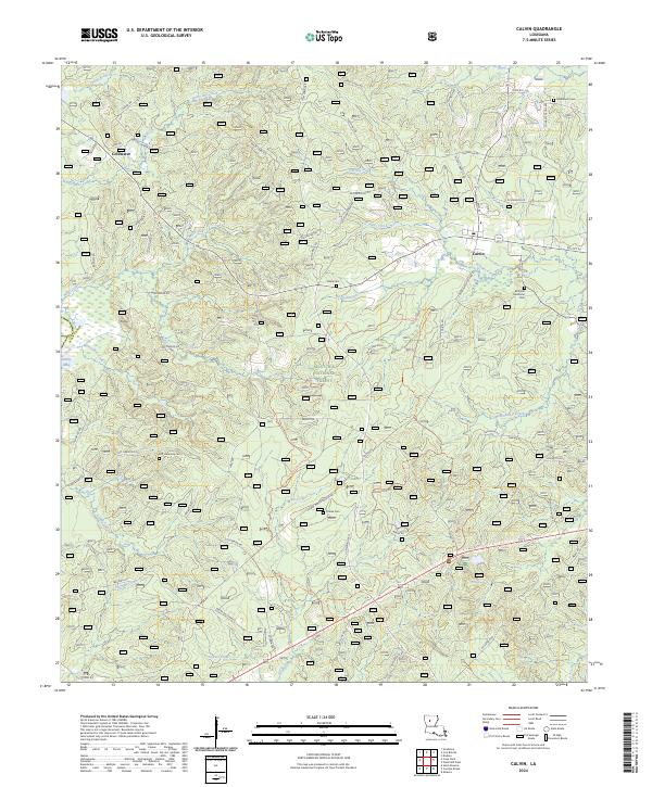 USGS Topographic Map – Calvin