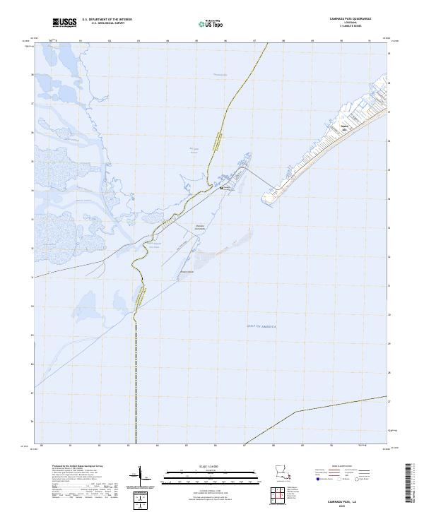 USGS Topographic Map – Caminada Pass