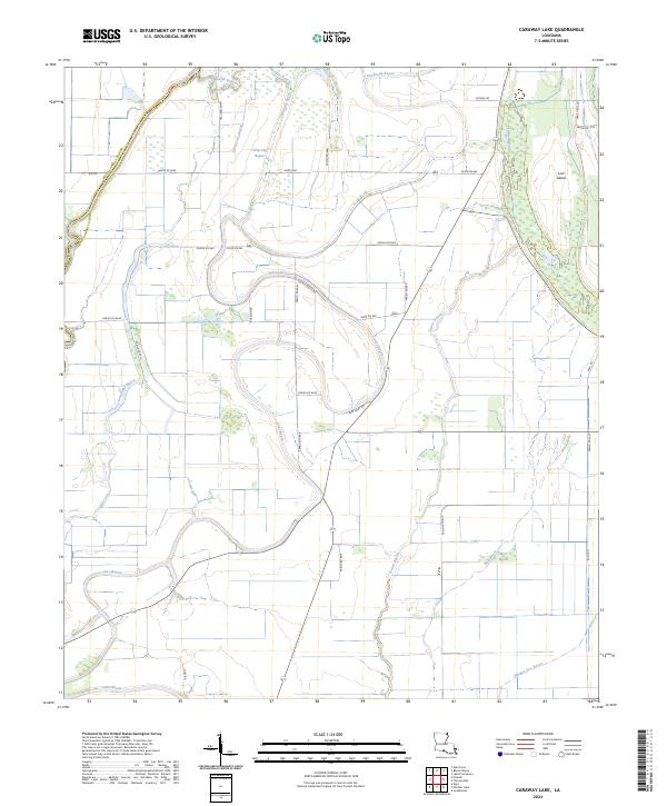 USGS Topographic Map – Caraway Lake