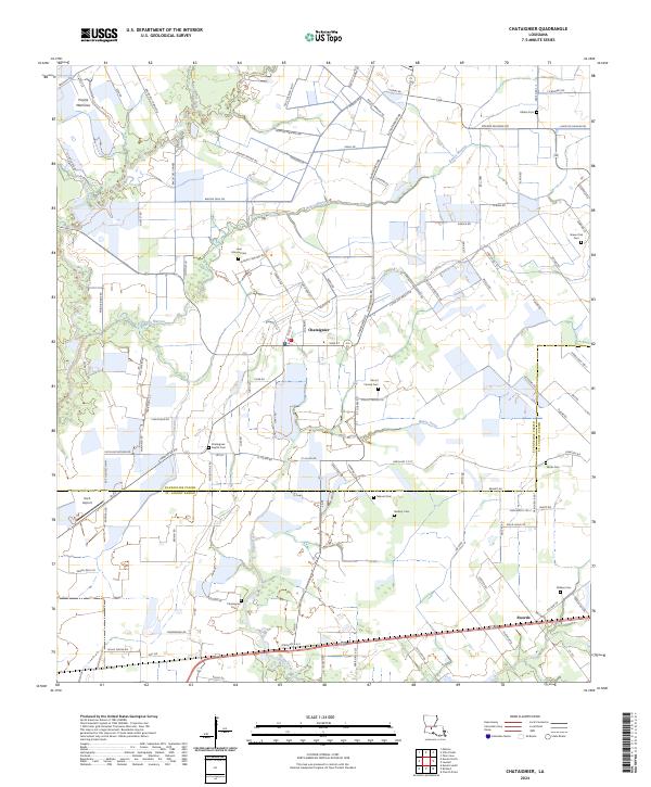 USGS Topographic Map – Chataignier