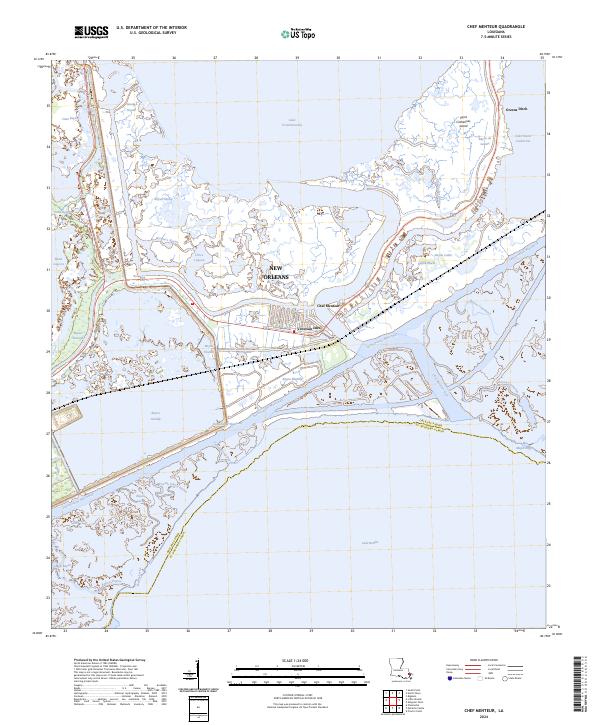 USGS Topographic Map – Chef Menteur