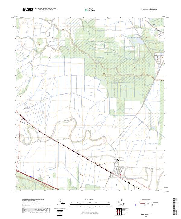 USGS Topographic Map – Cheneyville