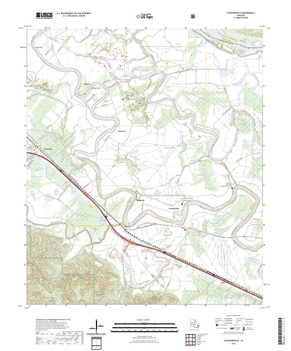 USGS Topographic Map – Cloutierville
