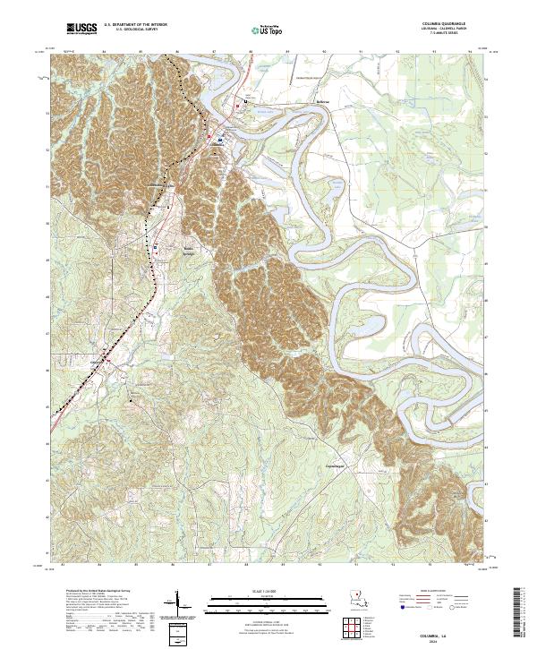USGS Topographic Map – Columbia