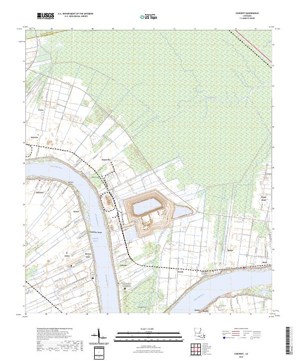 USGS Topographic Map – Convent