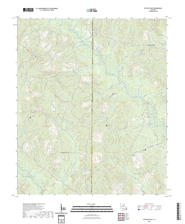 USGS Topographic Map – Cotton Plant