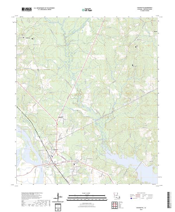 USGS Topographic Map – Coushatta