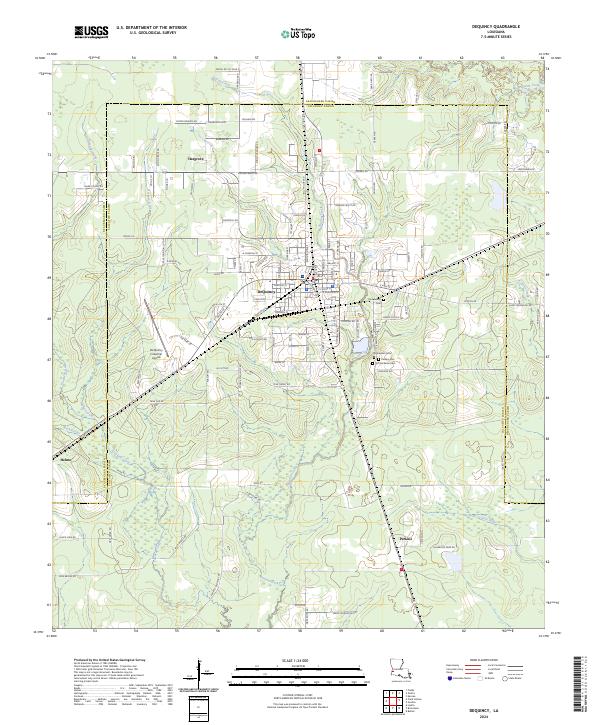 USGS Topographic Map – DeQuincy