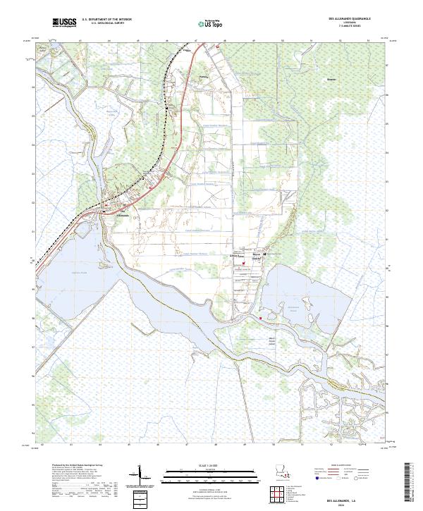 USGS Topographic Map – Des Allemands