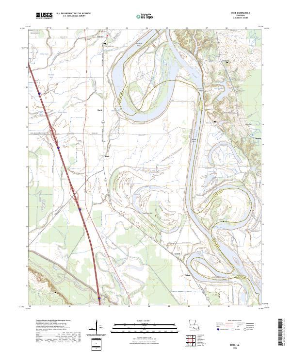 USGS Topographic Map – Dixie