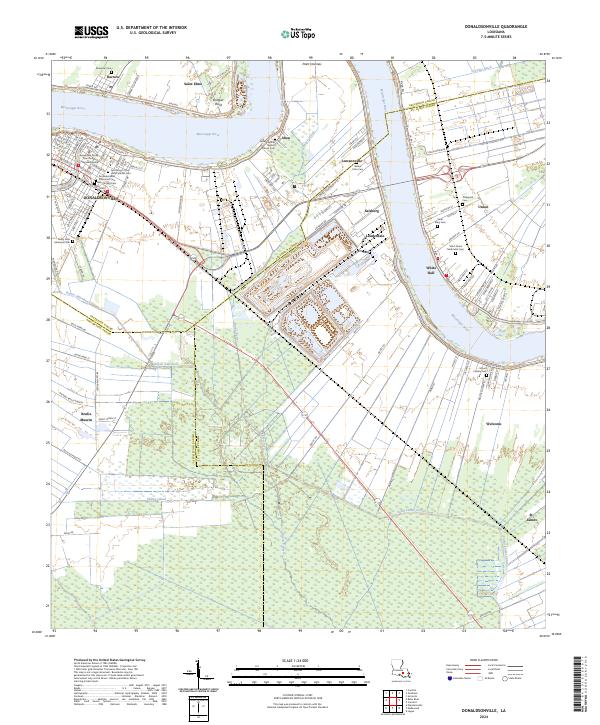 USGS Topographic Map – Donaldsonville