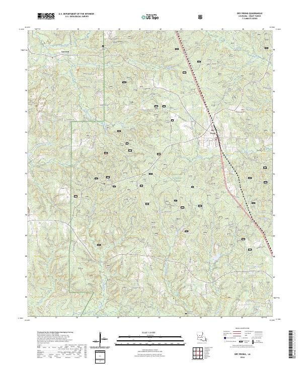 USGS Topographic Map – Dry Prong