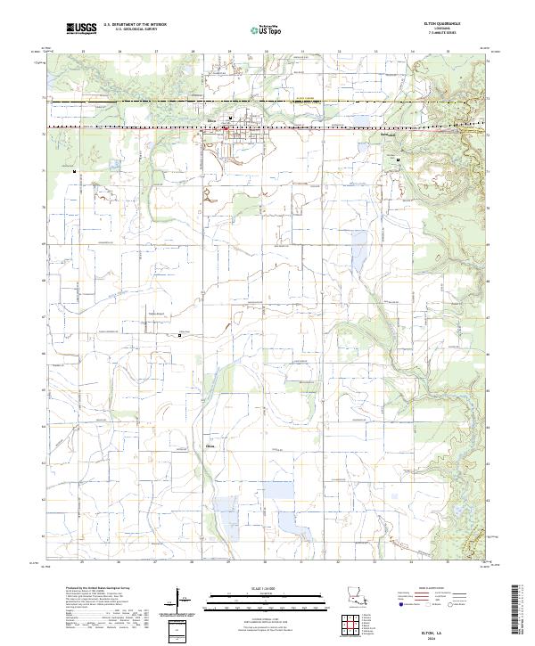 USGS Topographic Map – Elton